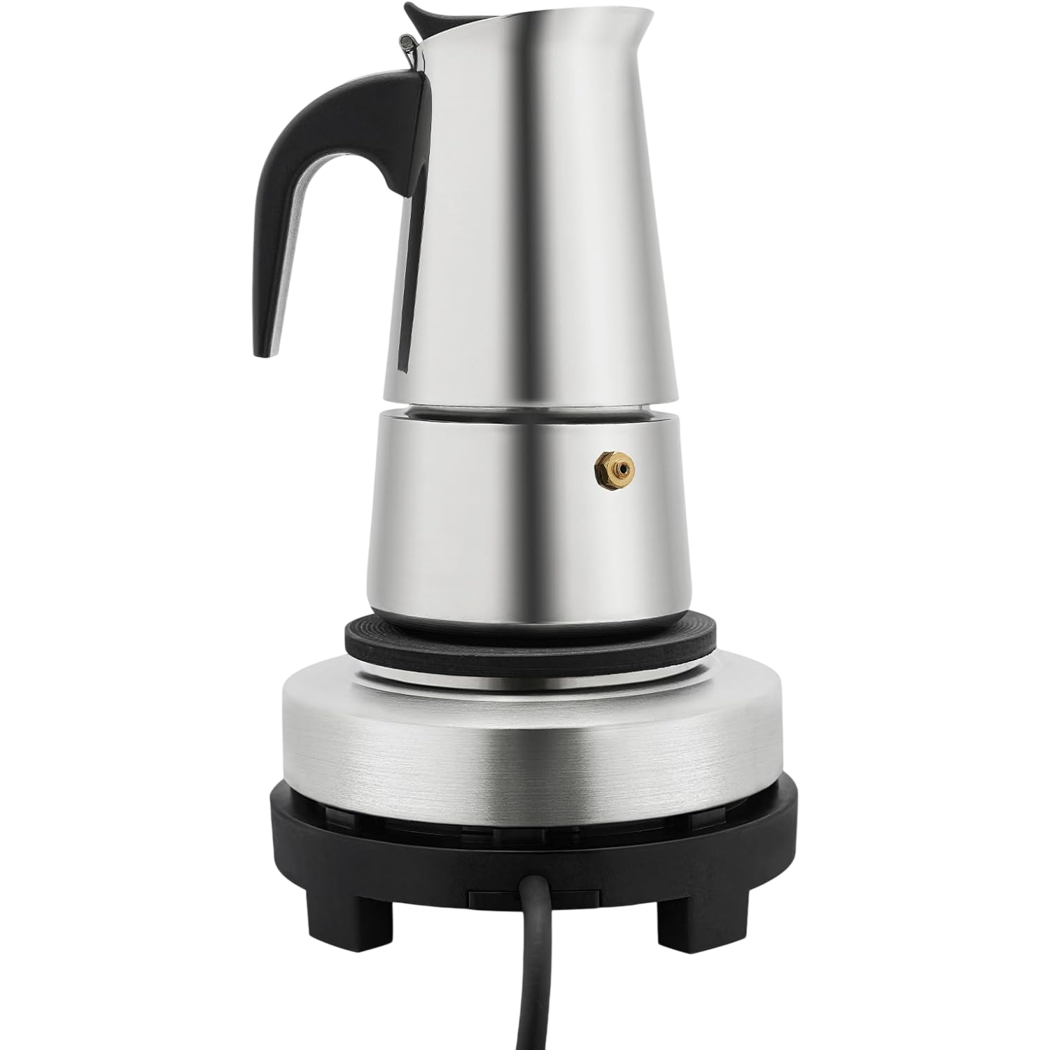 PeviComak Electric Coffee Percolator 304 Stainless Steel with 5-Gear Temp Control