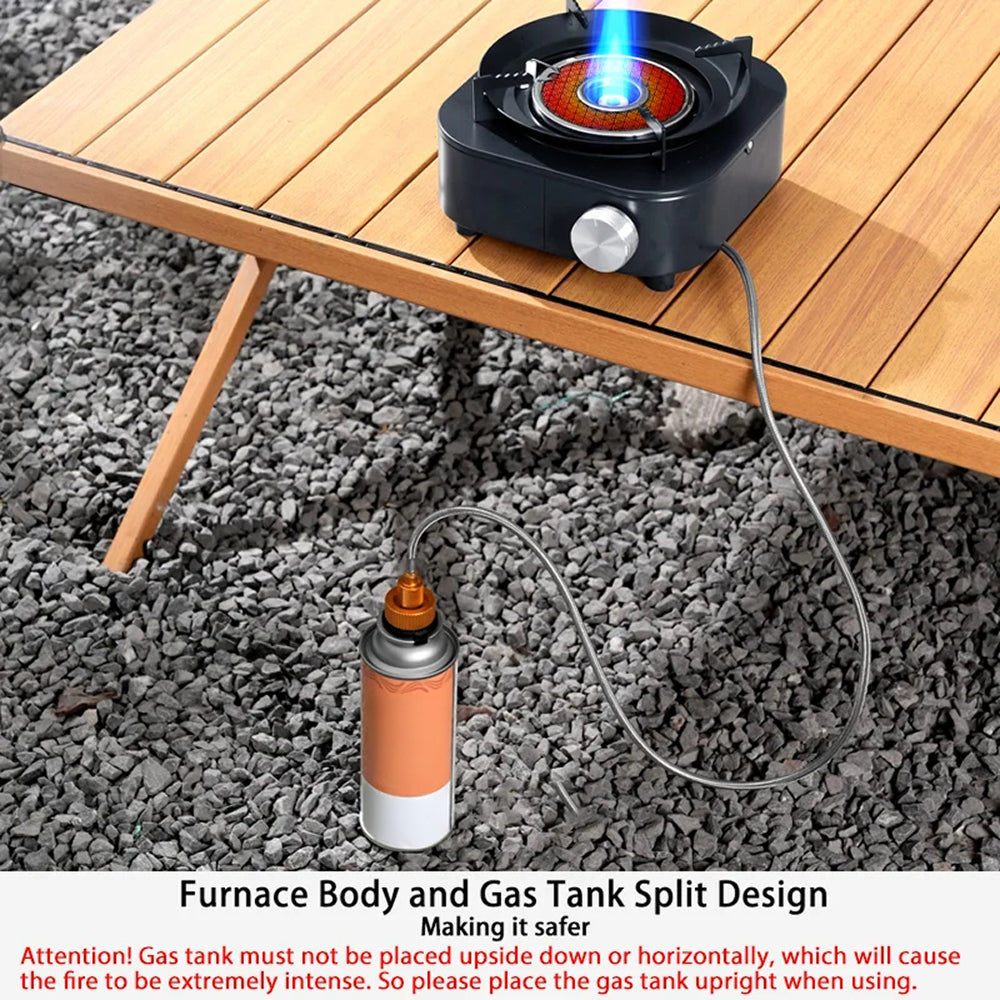 PotixGax 4000W Portable Gas Stove for Indoor Use with Dual-Mode Burner and Safety Separated Tank Design