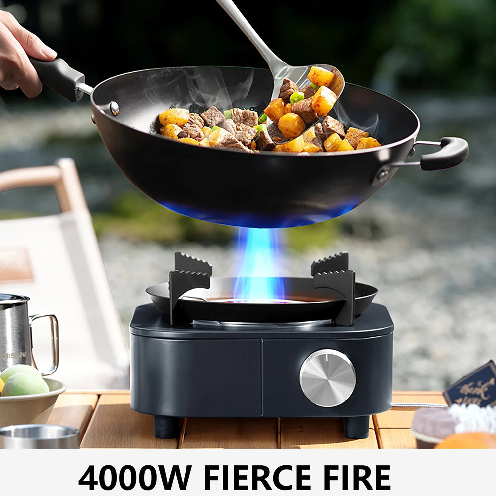 PotixGax 4000W Portable Gas Stove for Indoor Use with Dual-Mode Burner and Safety Separated Tank Design