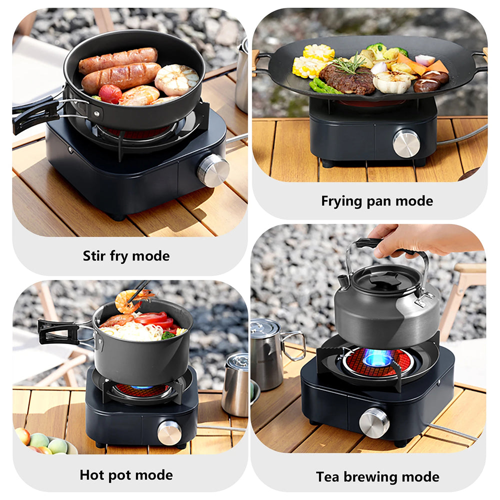 PotixGax 4000W Portable Gas Stove for Indoor Use with Dual-Mode Burner and Safety Separated Tank Design
