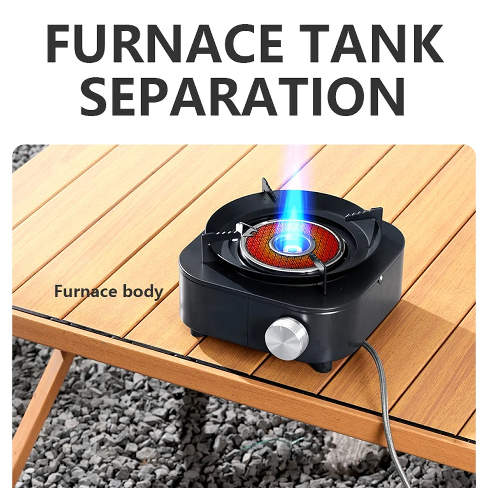 PotixGax 4000W Portable Gas Stove for Indoor Use with Dual-Mode Burner and Safety Separated Tank Design