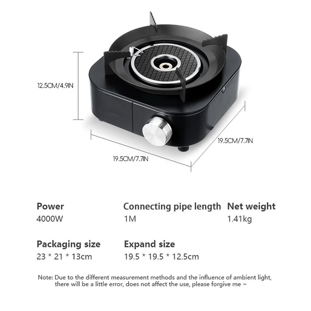PotixGax 4000W Portable Gas Stove for Indoor Use with Dual-Mode Burner and Safety Separated Tank Design