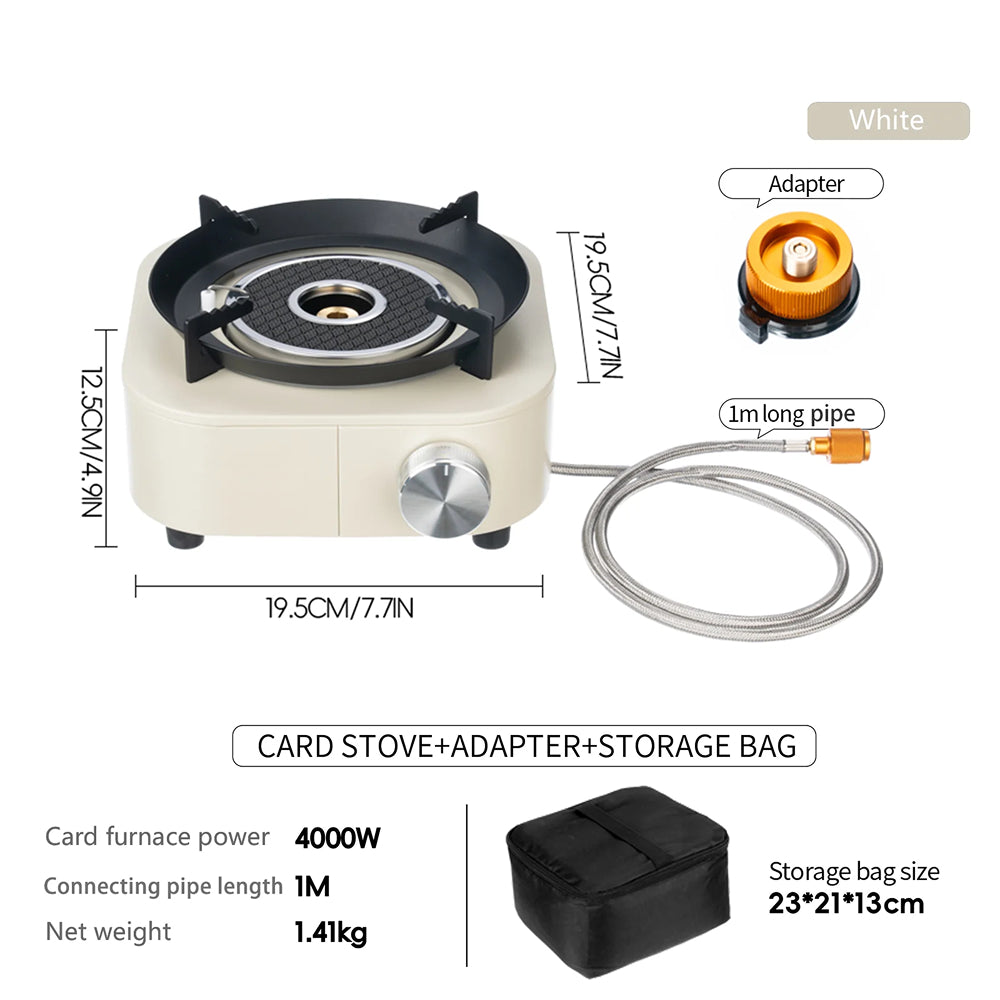 PotixGax 4000W Portable Gas Stove for Indoor Use with Dual-Mode Burner and Safety Separated Tank Design