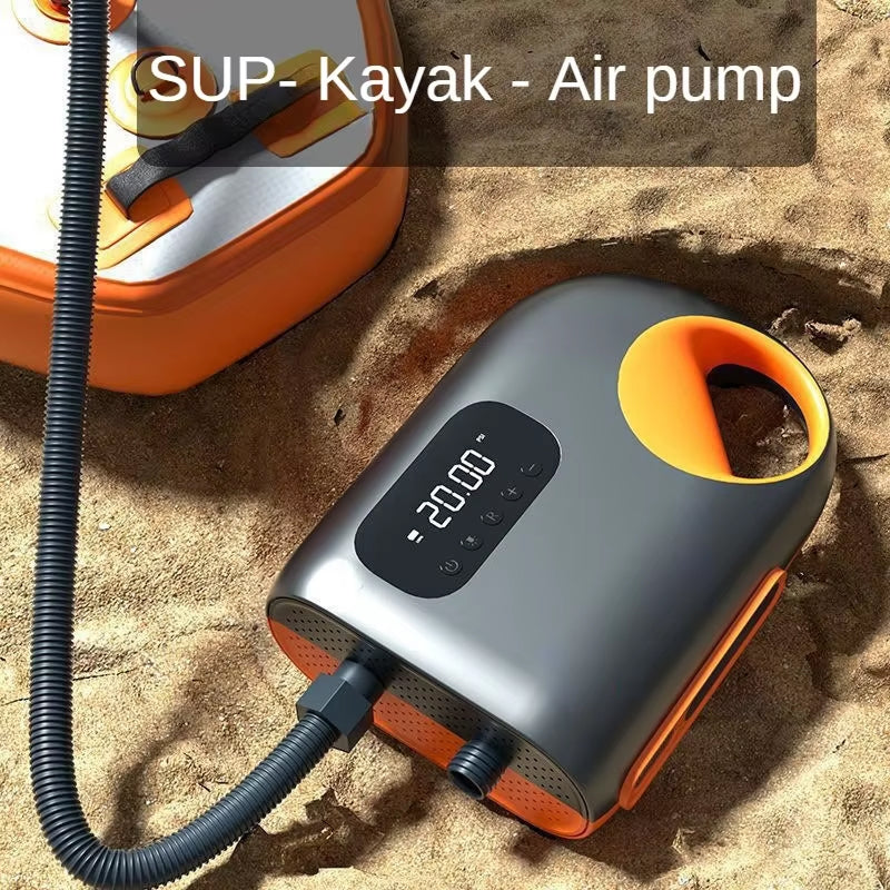 PumiPox High-Pressure Electric SUP Pump 20PSI with 400L/min Airflow, Digital Display and 6 Universal Nozzles