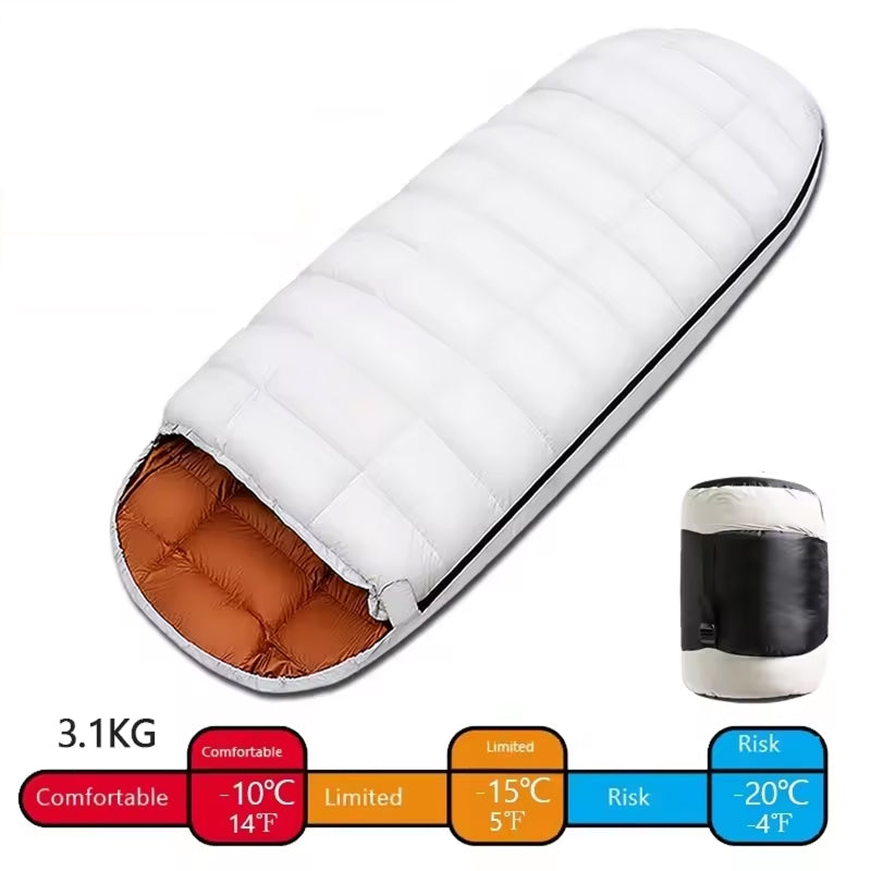 RestFosi Duck Down Sleeping Bag Extra-Wide 225x95cm Egg-Shaped Camping & Home