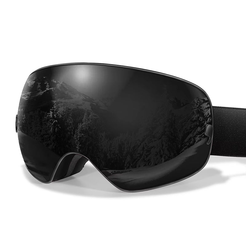 RosGlaco Ski Goggles Frameless , Oversized Anti-Fog Snowboard Goggles with Spare Lens