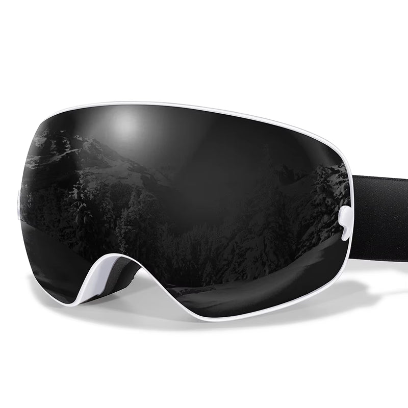 RosGlaco Ski Goggles Frameless , Oversized Anti-Fog Snowboard Goggles with Spare Lens