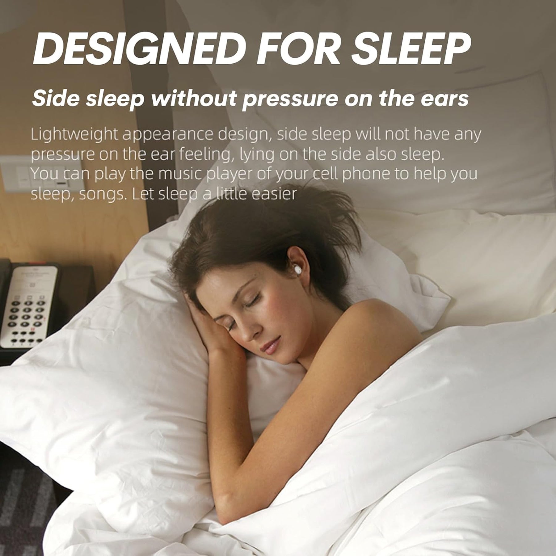 SomnusPil V3 Sleep Earbuds, 2.3g Ultra-Lightweight Bluetooth 5.3 Sleeping Headphones