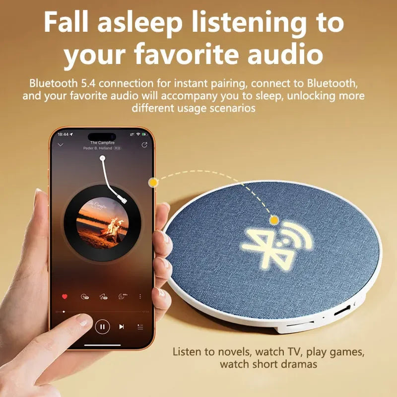 SpikMek Bluetooth 5.4 Under-Pillow Speaker with 360° Surround Sound, HiFi Stereo and 12-Hour Battery Life