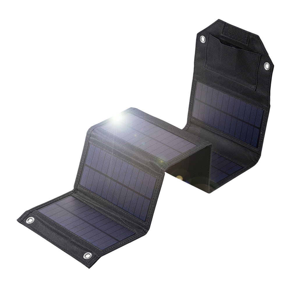 SundiFold High-Efficiency Portable Solar Panel with Dual USB & Type-C Outputs, 30% Faster Charging and Waterproof Foldable Design