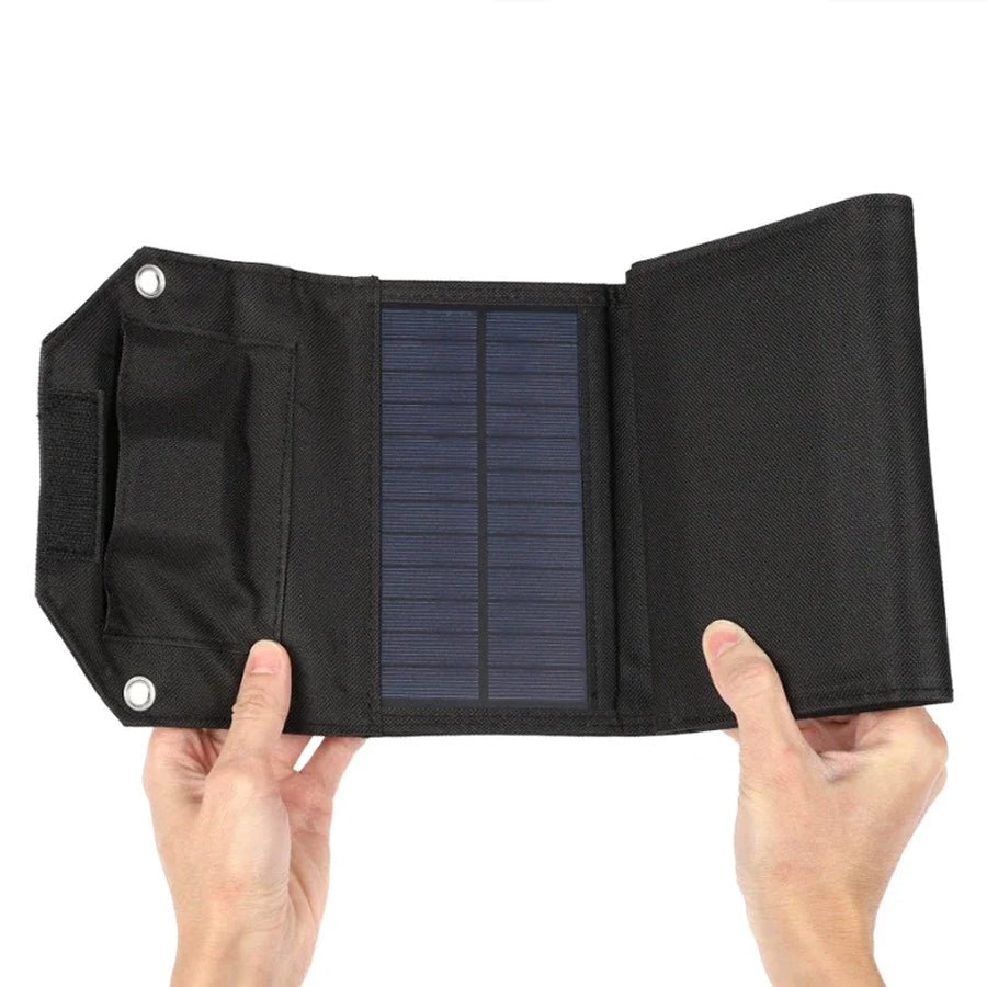 SundiFold High-Efficiency Portable Solar Panel with Dual USB & Type-C Outputs, 30% Faster Charging and Waterproof Foldable Design