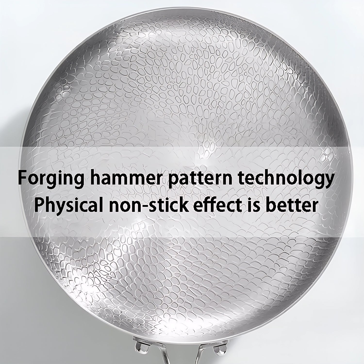 TiMaxpi Titanium Non-Stick Pan with Glass Lid - 4-Layer Hammer-Forged Construction