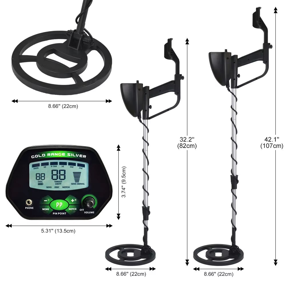 TreziPal Metal Detector for Adults & Kids, Waterproof 8.5