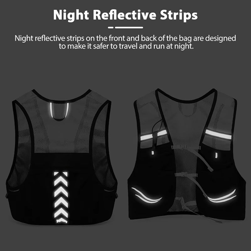 VetixMi Hydration Running Vest 108g Ultralight Waterproof Race Vest with Reflective Safety