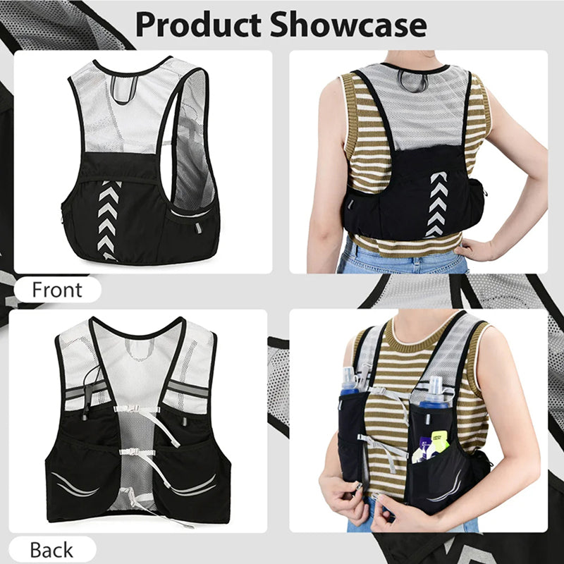 VetixMi Hydration Running Vest 108g Ultralight Waterproof Race Vest with Reflective Safety