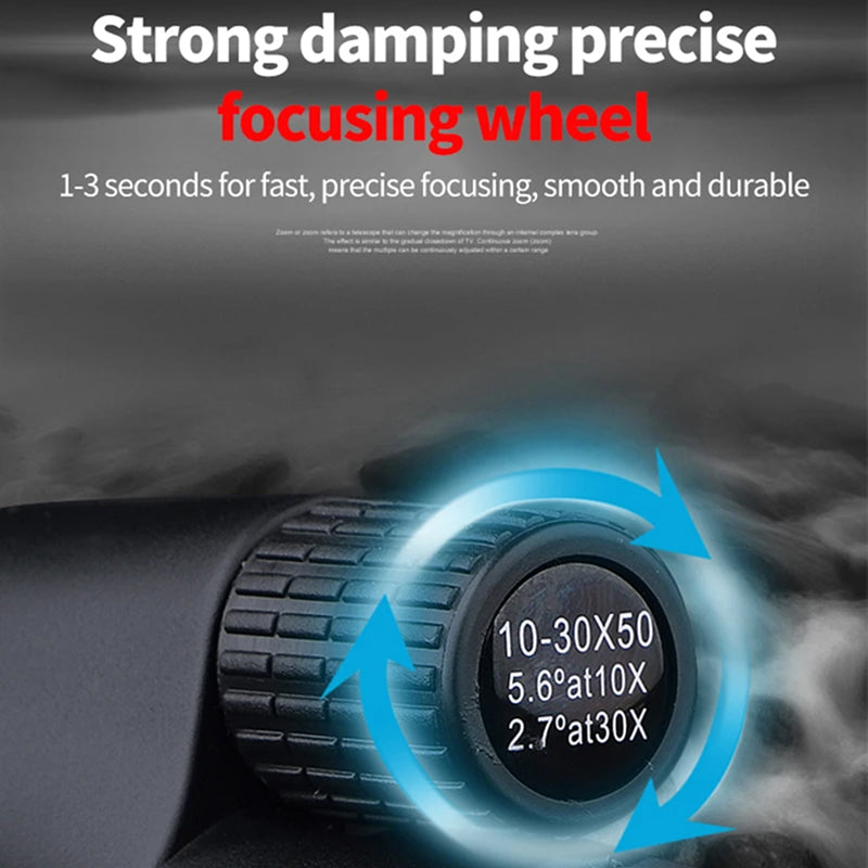 Vistilyn 10-30x50 High Power Zoom Monocular with BAK4 Prism, Nitrogen-Purged Waterproofing and 50mm Objective Lens