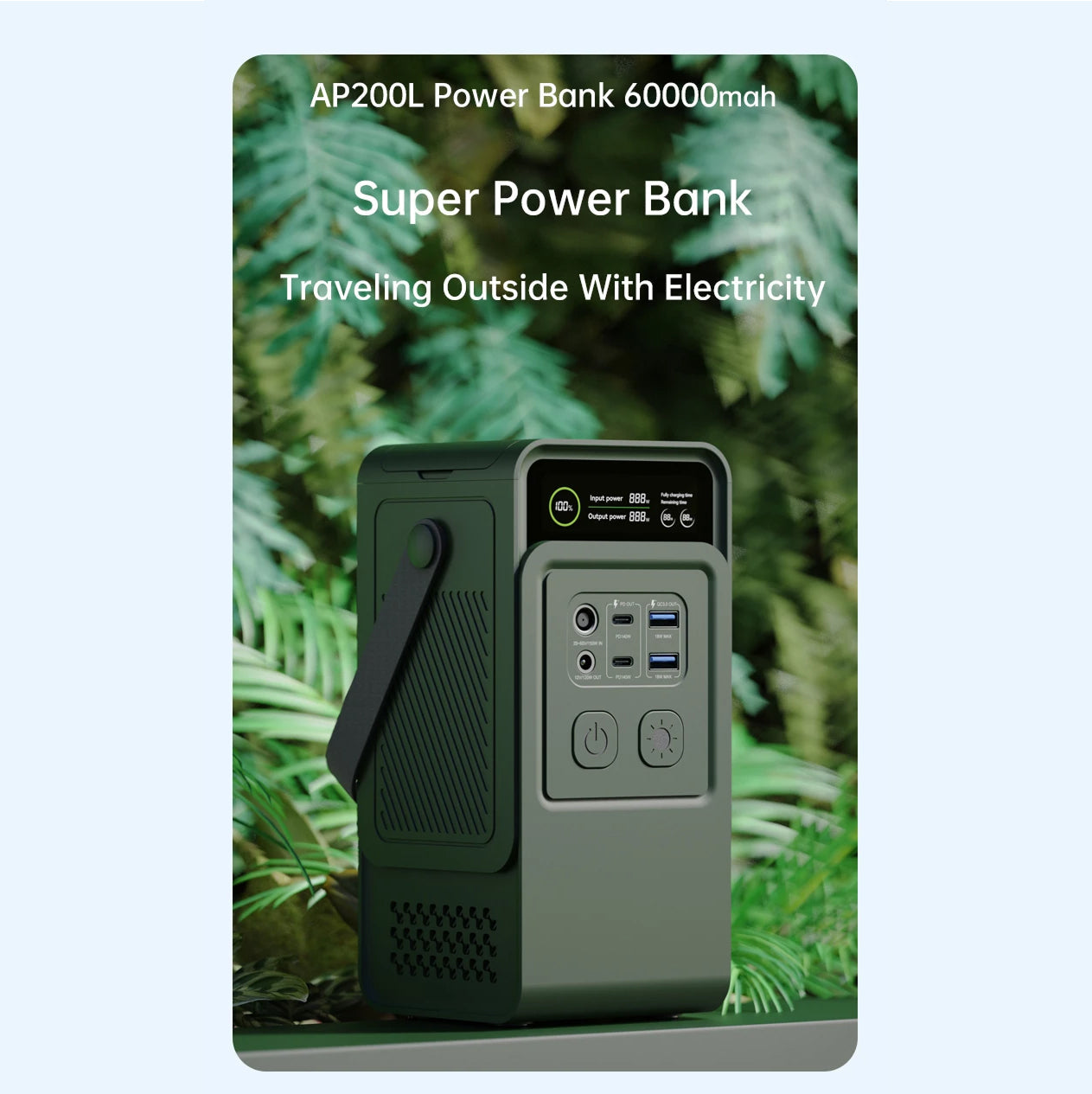 ZingBoxi Portable Power Station 140W USB-C PD Fast Charging with Pop-Up LED Lantern