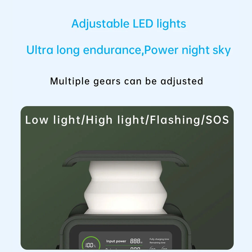 ZingBoxi Portable Power Station 140W USB-C PD Fast Charging with Pop-Up LED Lantern